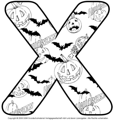 32 bilder von vorlage zum ausmalen und drucken für kinder. Halloween-DEKO-Buchstabe X - Medienwerkstatt-Wissen © 2006 ...