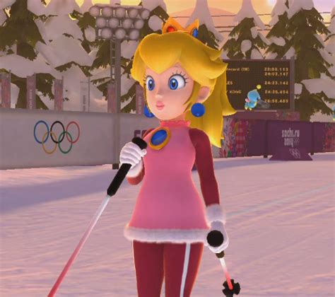 Mario And Sonic At The Sochi 2014 Olympic Winter Games Peach Super
