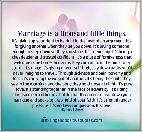 Marriage Is A Thousand Little Things Positive Quotes Marriage Quotes Funny Positive Quotes