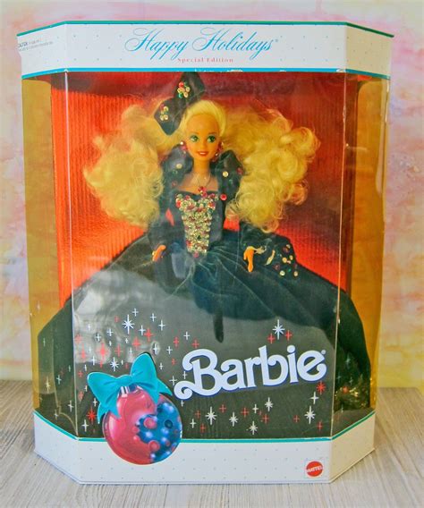 1991 Special Edition Happy Holidays Barbie Doll In Original Etsy Happy Holidays Barbie