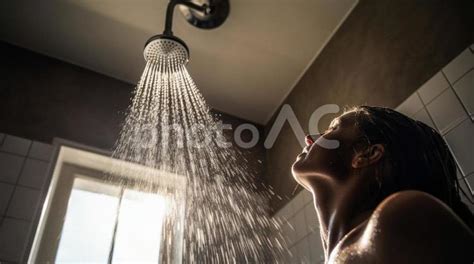 シャワーを浴びる女性 No 26378204｜写真素材なら「写真ac」無料（フリー）ダウンロードok