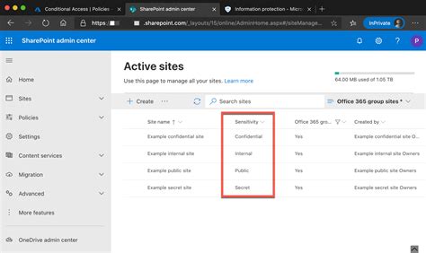 Using Sensitivity Labels To Manage Access To Sharepoint Sites On
