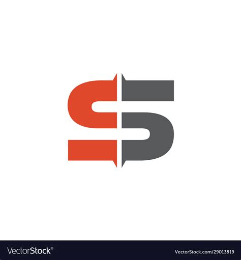 Initials S Or Ss Logo Design Icon Symbol Template Vector Image