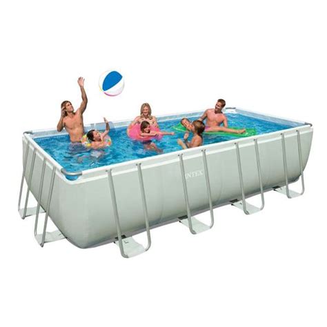 Intex 18 X 9 X 52 Ultra Frame Rectangular Swimming Pool Complete Set