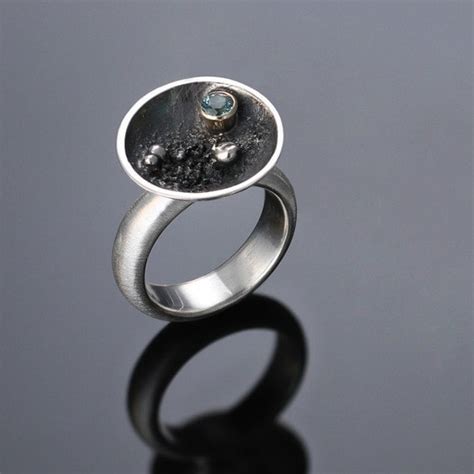 Items Similar To Sterling Silver 14k Gold Nebula Cup Ring On Etsy