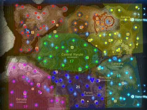 Complete Map Of Shrines Botw