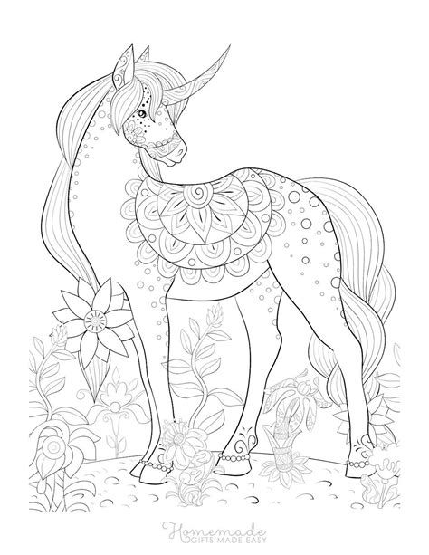 Unicorn Coloring Pages Hard Warehouse Of Ideas