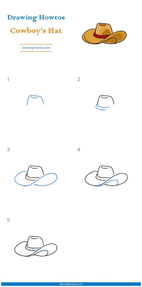 How To Draw A Cowboy Hat Step By Step Easy Drawing Guides Drawing