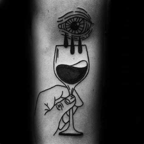 Tattoos done in this style look like they are comprised of a singular, unbroken line. 50 Wine Tattoo Designs For Men - Vino Ink Ideas