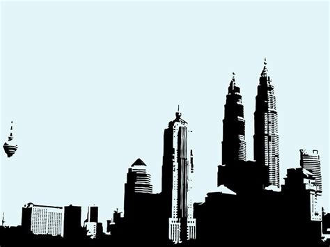 Learn draw traditional & digital. Kuala Lumpur Skyline Vector Art & Graphics | freevector.com