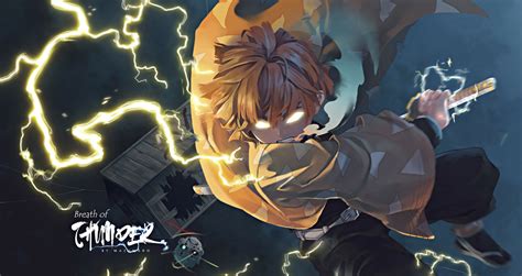 Kimetsu no yaiba dikenal demon slayer: Kimetsu no Yaiba - Zenitsu Breath of Thunder Wallpaper Engine Anime - YuiNime