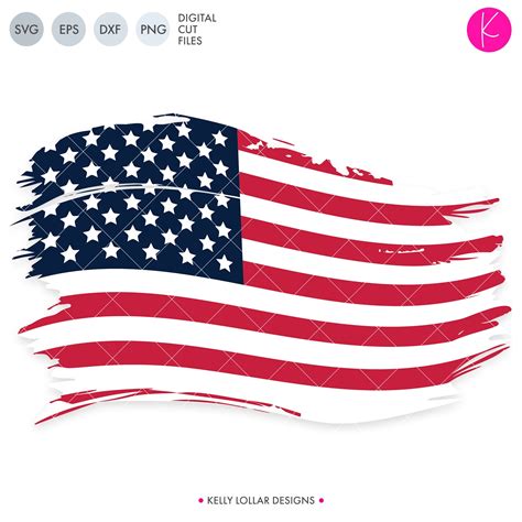 Distressed American Flag Svg Cut File Kelly Lollar Designs