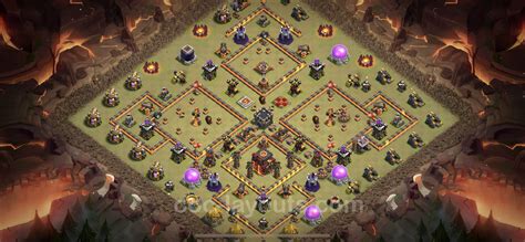 Best War Base TH10 With Link Anti 3 Stars Anti Air Dragon Town