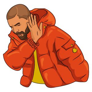 Drake Hotline Bling No Meme Sticker Mania Drawings Graphic Poster Art Hip Hop Art