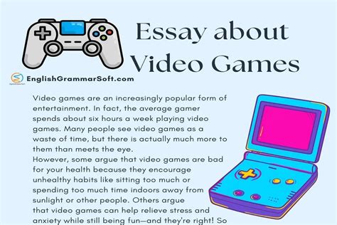 Essay About Video Games Englishgrammarsoft
