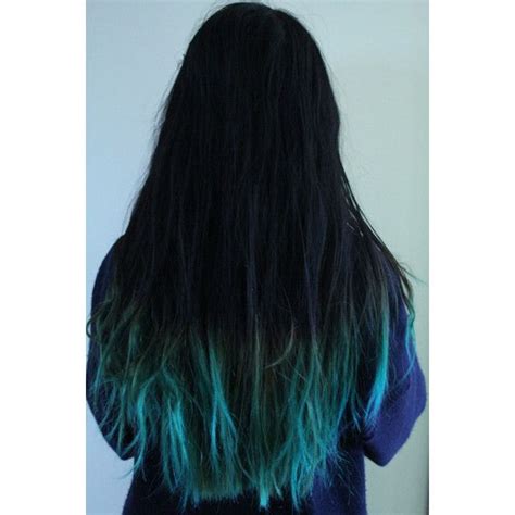 Blue And Black Hair Dip Dye Hair Color For Black Hair Black Hair Dye