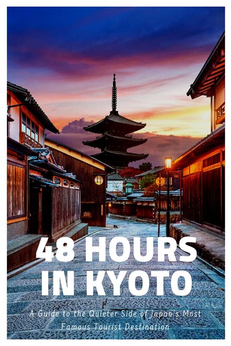 The Front Cover Of 48 Hours In Kyyoo With An Image Of Pagodas And