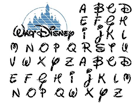 Disney Font Disney Svg Disney Font Svg Disney Font Cricut Disney