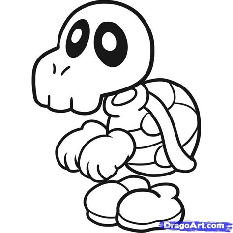 Super Mario Dry Bones Coloring Pages