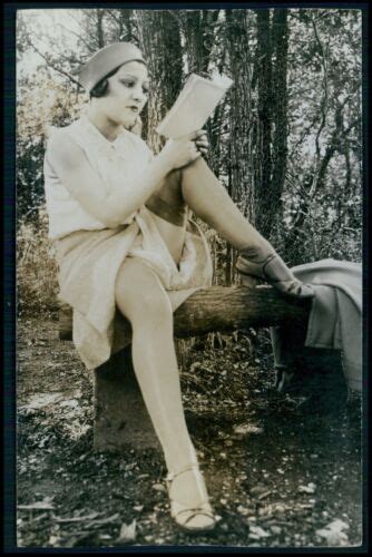 French Nude Woman Read Book On Forest Biederer Original Old C Photo
