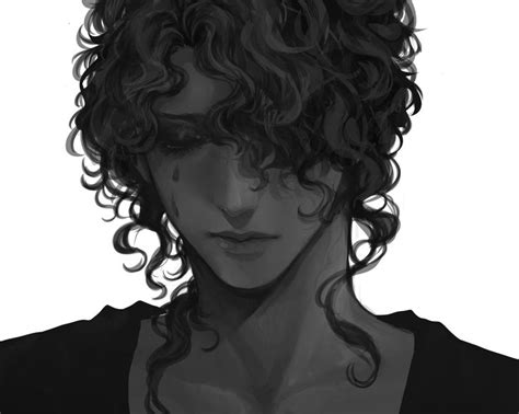 Anime Curly Hair Curly Hair Drawing Long Hair Drawing