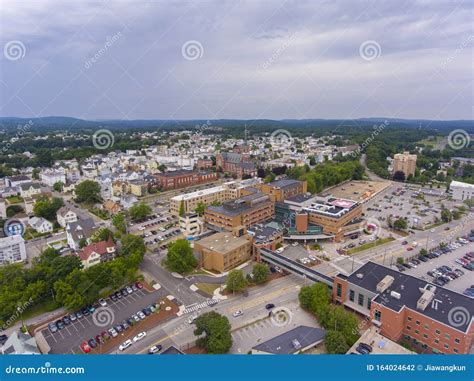 Manchester Historic Downtown Aerial View Nh Usa Stock Photo Image