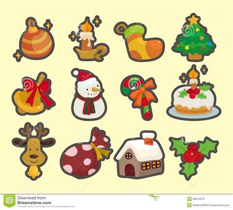 Anton brand cartoon pic per day. Cute Cartoon Christmas Element Icons Stock Vector ...