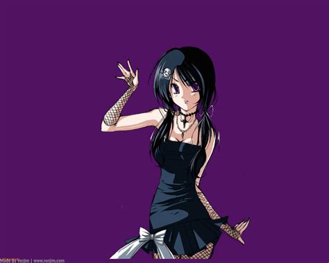 Cute Gothic Girl Anime Wallpaper Goth Hot Anime Girl 1280x1024
