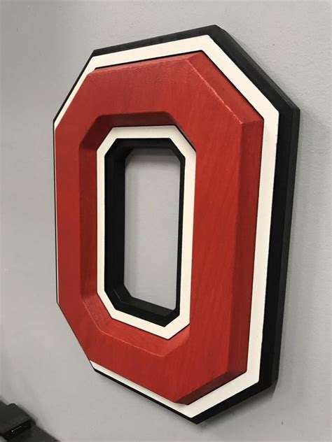 Block O Wall Art Rustic Ohio State Wall Art Wall Art Ohio State