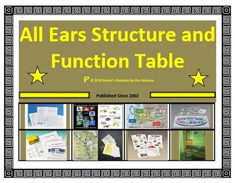 2015 tx staar biology answer key created date: "All Ears" Structure and Function Table - Amped Up ...