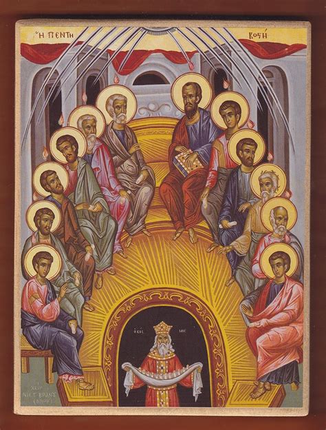 Orthodox Icon Of Pentecostfree Shipping Handmade