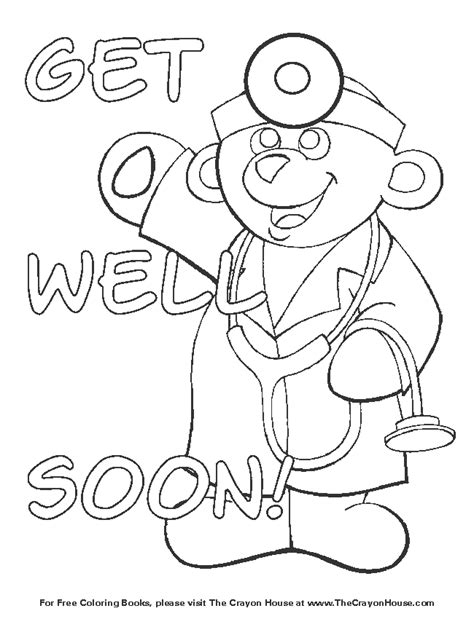 Get Well Soon Coloring Pages For Kids - Coloring Home