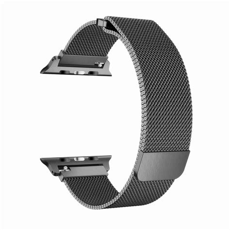 noir apple watch band 38 40 41mm milanese loop replacement iwatch band for series 6 5 4 3 2 1