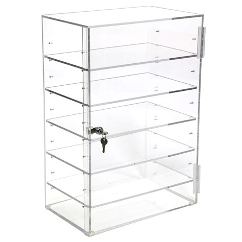 Customized (oem or odm) finishing :white,black or other colors payment: Acrylic Locking Cabinet w/ 5 Adjustable Shelves - Buy ...