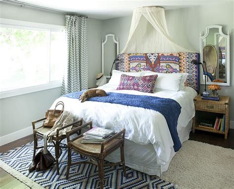 Sheer Bed Canopy Eclectic Bedroom Amber Interiors