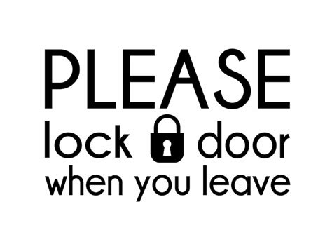 Please Lock Door Sticker Etsy Hong Kong