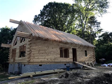 New Model Log Home Under Construction In Hartsville Tn Part 5