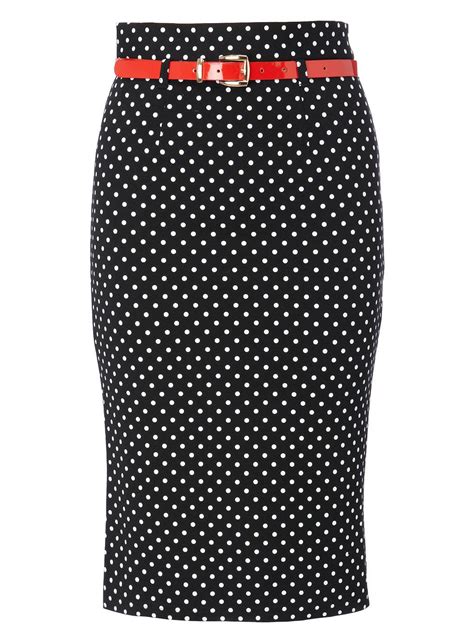 Polka Dot Pencil Skirt Fashion The 50s Fashion Clothes Design