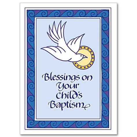 Blessings On Your Childs Baptism Baptism Card