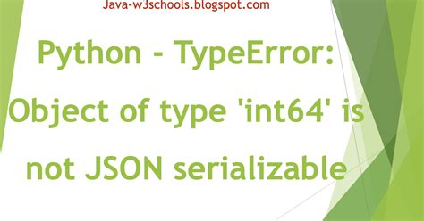 Python Typeerror Object Of Type Int Is Not Json Serializable