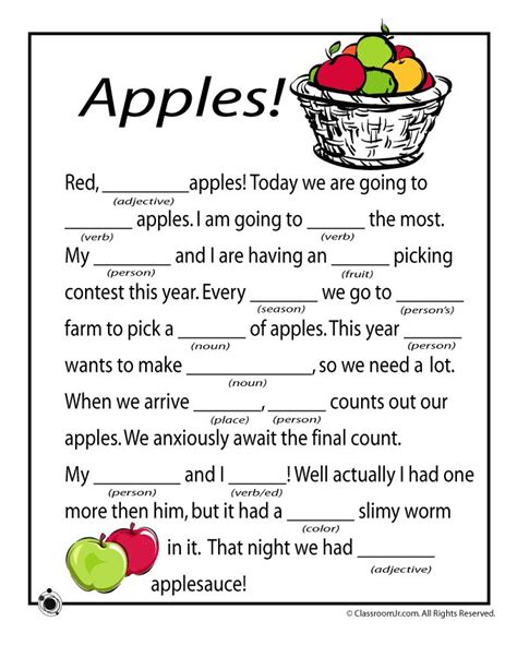 Fall Mad Libs For Kids Woo Jr Kids Activities Learning Spanish
