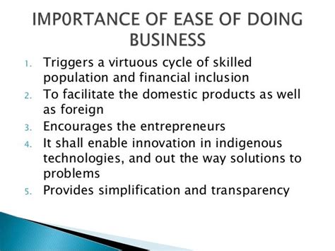 Ease Of Doing Business