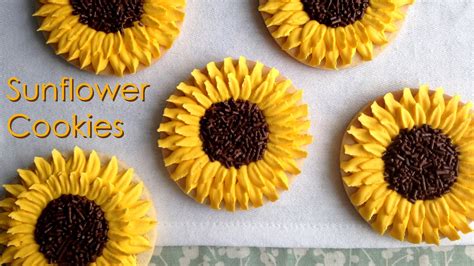 How To Decorate Sunflower Cookies Sunflower Cookies Flower Cookies