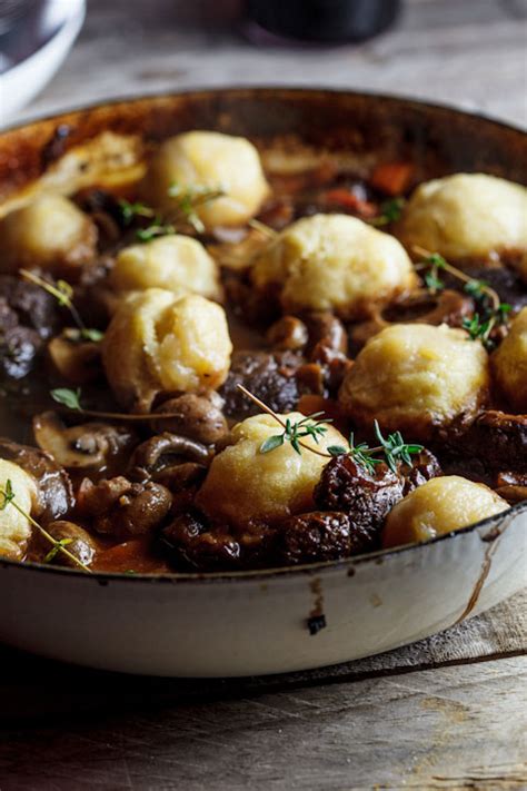 Honestly, it takes like what your mom would have made except without all the work. Beef shin stew with Parmesan dumplings - Simply Delicious
