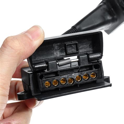 New 7 Pin Flat Female Socket To 12 Pin Male Plug Caravan Connector