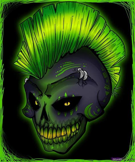 Skull Wallpapers Green Wallpaper Cave