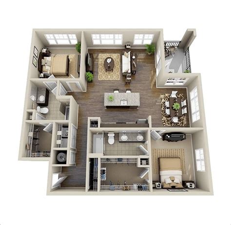 One has a single room to house several areas including bedroom so here are some design ideas for a one room apartment. Idea for apartment | Apartment floor plans, House plans ...