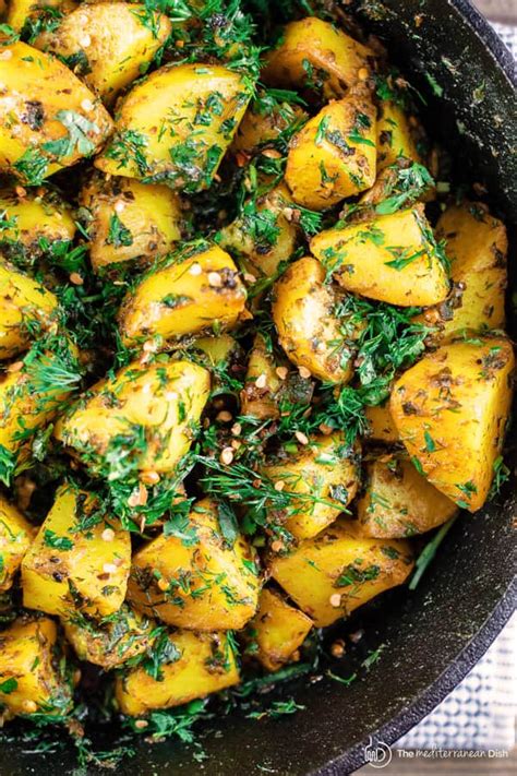 It makes a satisfying vegetarian main dish. Middle Eastern Spicy Potato Salad Recipe | The Mediterranean Dish