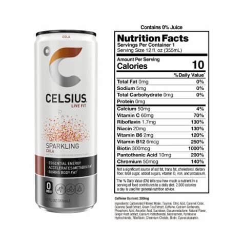 Celsius® Sparkling Cola Energy Drink Can 12 Fl Oz Ralphs