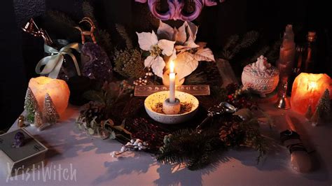 Winter Solstice And Yule Altar By Xristi Witch Yule Winter Solstice